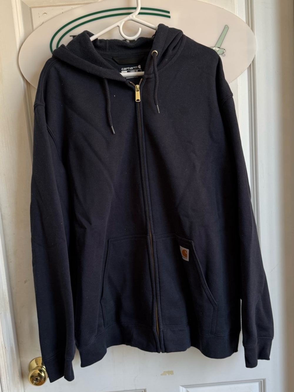 Carhartt Navy Blue Hooded Zip Sweatshirt